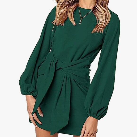 Tie Waist Knit Dress - Picture 1 of 10